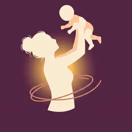 App icon: a mother lifting her baby above her head